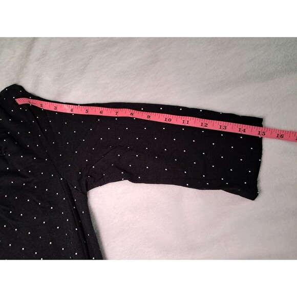 Latched Mama Nursing A-Line Tie Back Midi Dress Black White Polka Dot Size XS - Picture 9 of 10